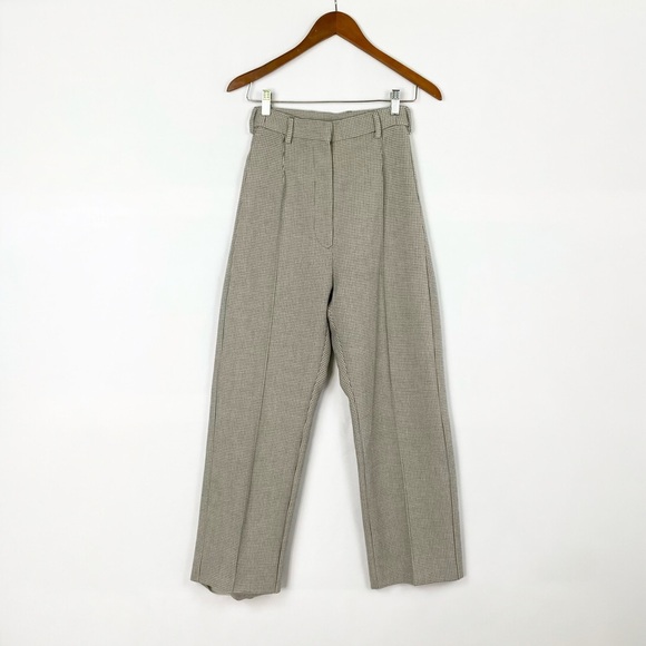 Maison Margiela MM6 Plaid Print Wide Leg Trouser Pant High Rise Size Small Crop - Picture 1 of 6